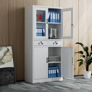 Half-glass Metallic Filling Cabinet