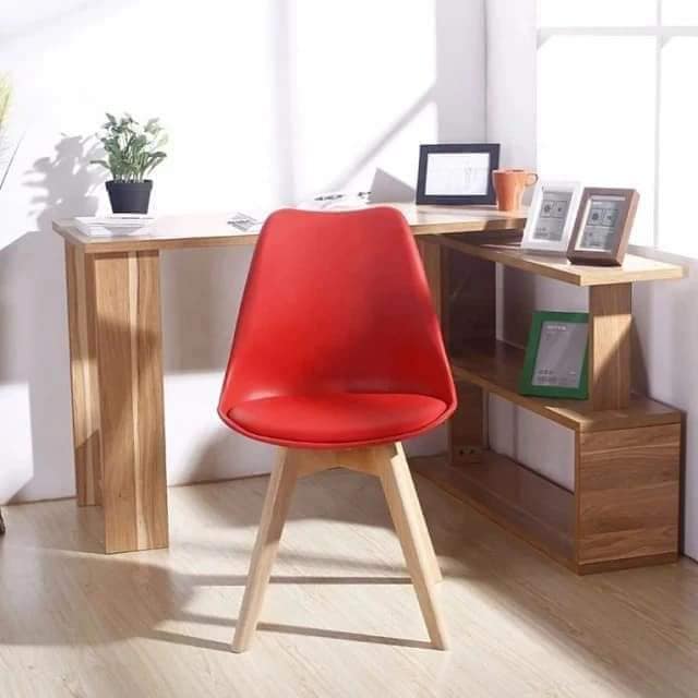 Leather Padded Eames Dining Chair - Image 2