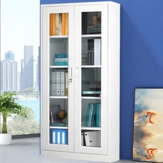 2-Door Full Glass Office Cabinet
