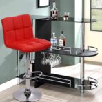 Faux Leather Height Adjustable Barstool