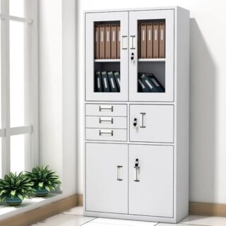 2-Door Steel Filing Cabinet with Safe