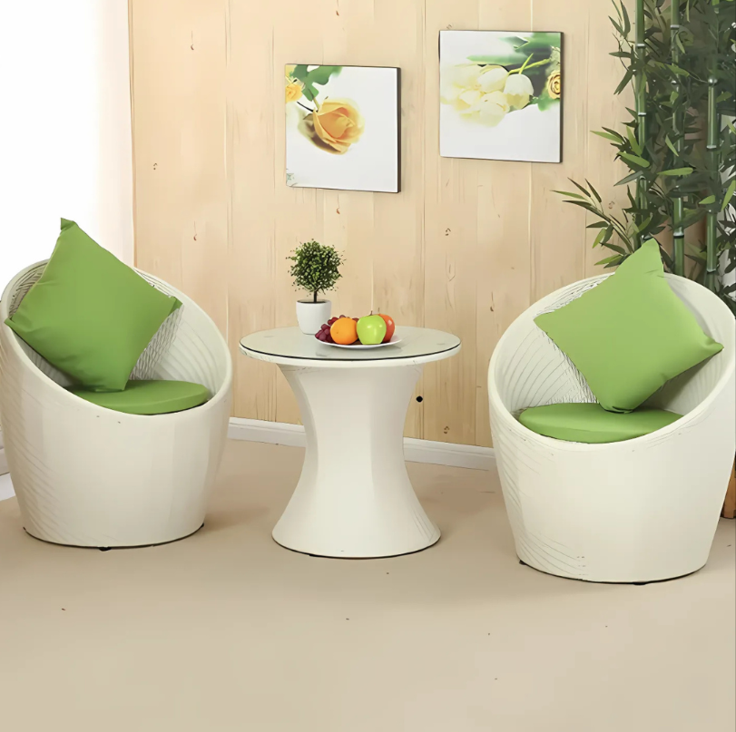 Rattan Balcony Table & Chair Set - Image 2